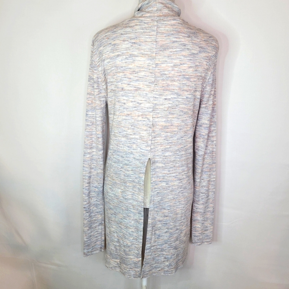 Free People We The Free Stonecold Turtleneck Split Back Ivory Tunic Top Size M